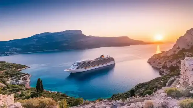 14 Day Eastern Mediterranean Cruise - Luxurious cruise ship with a stunning coastal view
