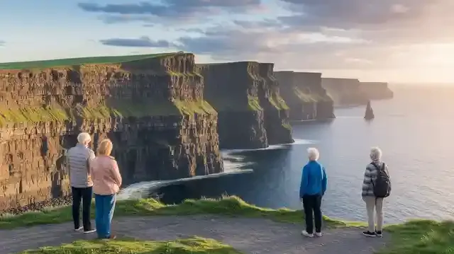 8 Day Ireland Vacation Packages - Seniors viewing Cliffs of Moher during a tour