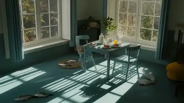 Can Vitamin D Deficiency Lead To Depression - Sunlit room with table featuring Vitamin D rich foods