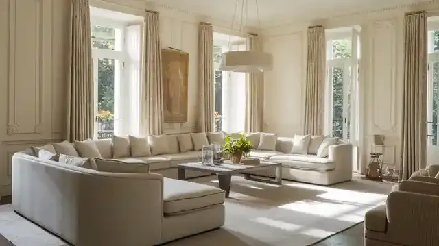  Custom-made Corner Sofa - Sunlit living room with a custom corner sofa and plush cushions