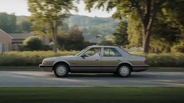 Driving Jobs For Seniors - Senior driving a car through a scenic neighborhood