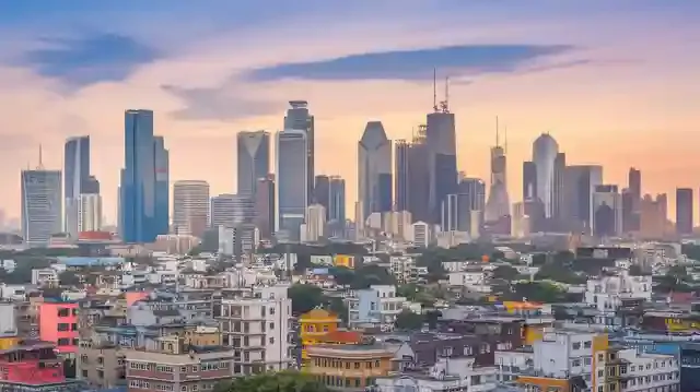 Jobs In Mumbai - Mumbai cityscape showing offices and traditional buildings