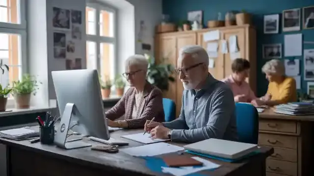 Jobs In Sweden Perfect For Seniors - Seniors working in an office in Sweden