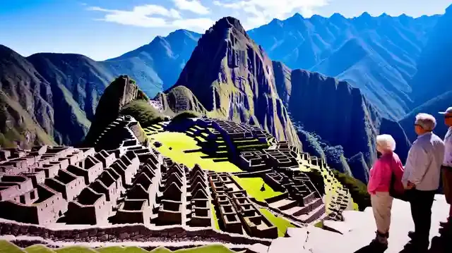 Machu Picchu Tours For Seniors - Seniors exploring Machu Picchu with lush landscapes