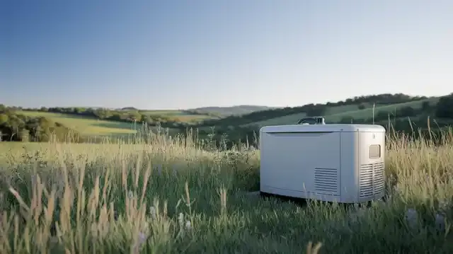 Silent Diesel Generators - A silent diesel generator in a tranquil countryside setting