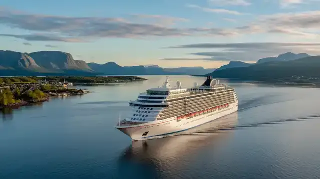 Southampton - Stockholm Cruises 2025/2026 - A cruise ship sailing past scenic coastal views