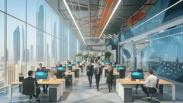 Working In Saudi Arabia - Office setting in Saudi Arabia with modern architecture